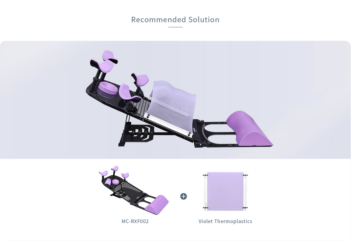 Meicen Supine Breast Board, patient positioning devices for breast radiotherapy treatment
